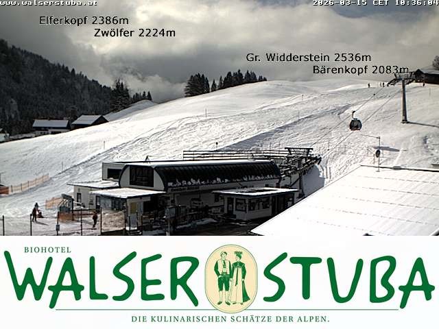 Archiv Foto Webcam Hotel für Bergfreunde - Walserstuba