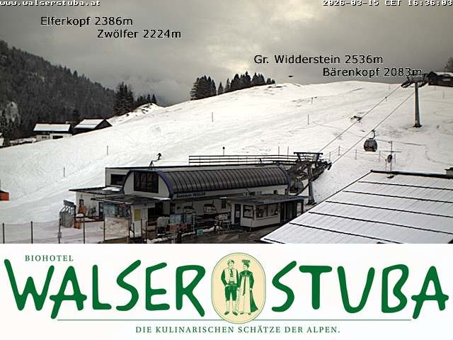 Archiv Foto Webcam Hotel für Bergfreunde - Walserstuba