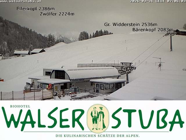 Archiv Foto Webcam Hotel für Bergfreunde - Walserstuba