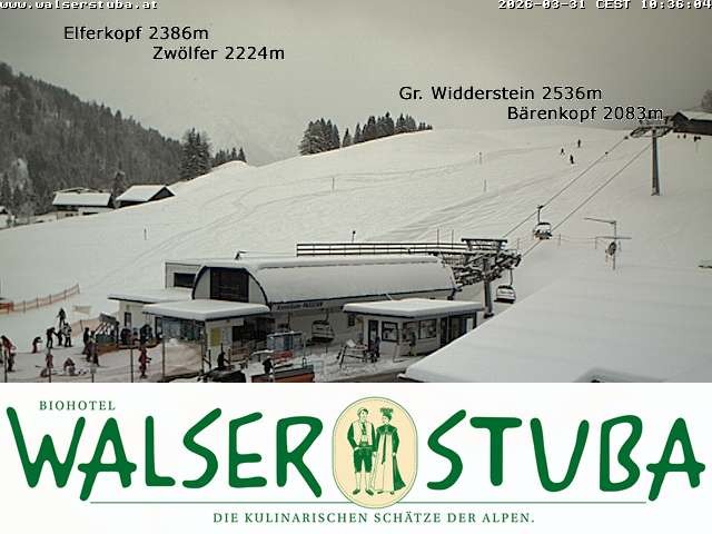 Archiv Foto Webcam Hotel für Bergfreunde - Walserstuba