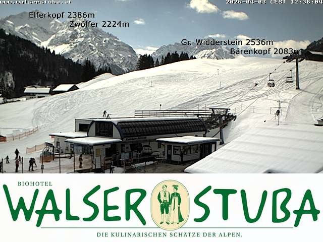 Archiv Foto Webcam Hotel für Bergfreunde - Walserstuba