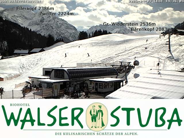 Archiv Foto Webcam Hotel für Bergfreunde - Walserstuba