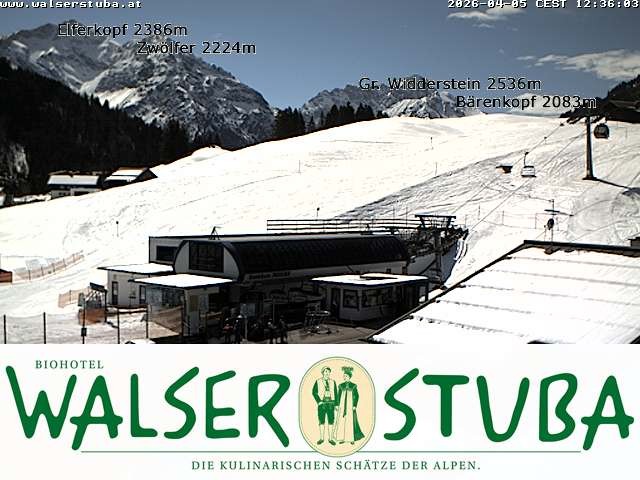 Archiv Foto Webcam Hotel für Bergfreunde - Walserstuba