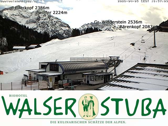 Archiv Foto Webcam Hotel für Bergfreunde - Walserstuba