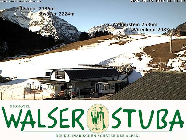 Archiv Foto Webcam Hotel für Bergfreunde - Walserstuba