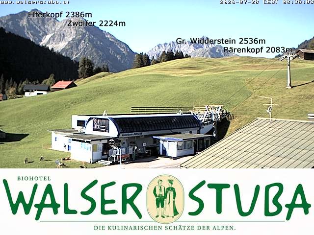 Archiv Foto Webcam Hotel für Bergfreunde - Walserstuba