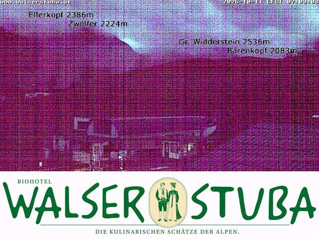Archiv Foto Webcam Hotel für Bergfreunde - Walserstuba