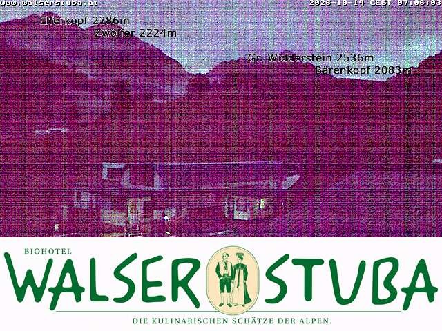 Archiv Foto Webcam Hotel für Bergfreunde - Walserstuba