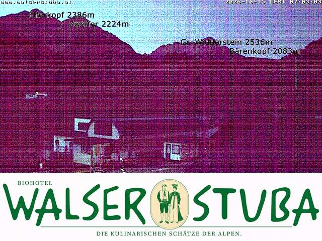 Archiv Foto Webcam Hotel für Bergfreunde - Walserstuba