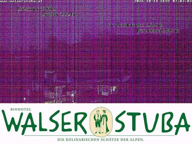 Archiv Foto Webcam Hotel für Bergfreunde - Walserstuba