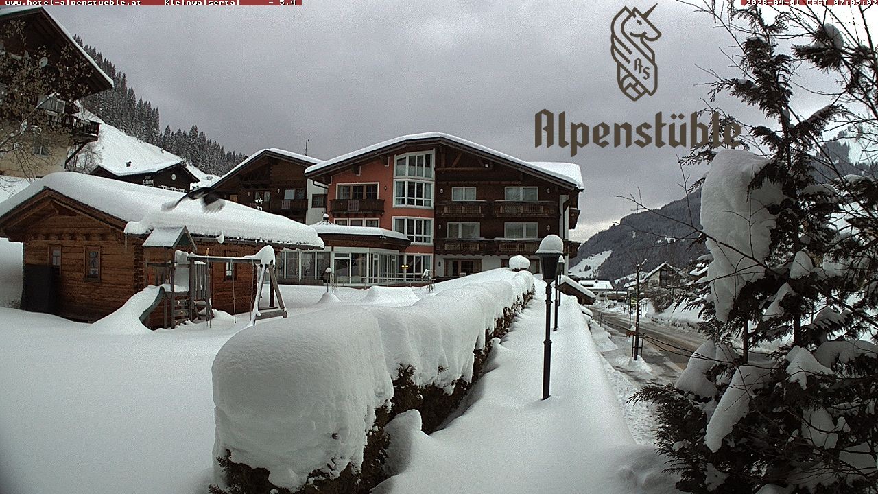 Archived image Webcam Hotel "Alpenstueble"