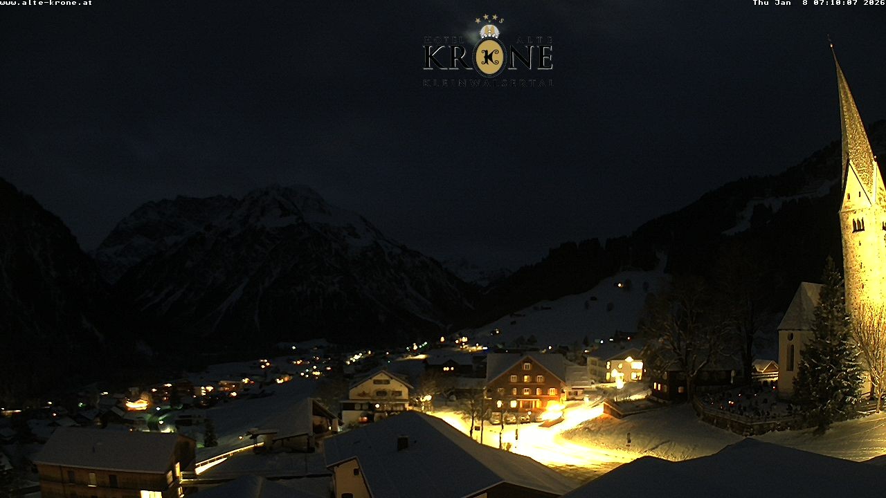 Archived image Webcam Mittelberg - Hotel "Alte Krone"
