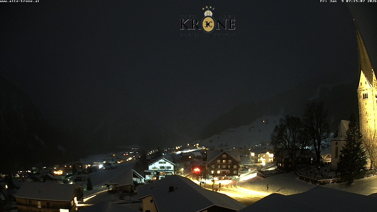 Archived image Webcam Mittelberg - Hotel "Alte Krone"