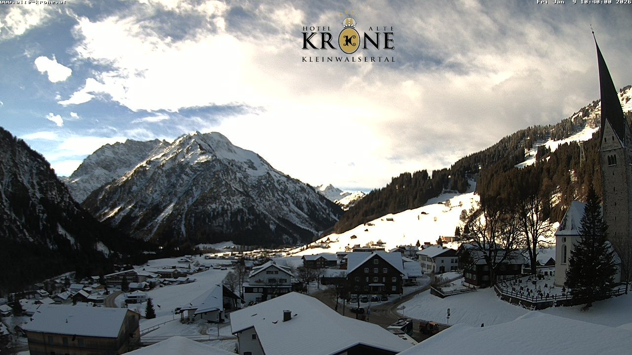 Archived image Webcam Mittelberg - Hotel "Alte Krone"