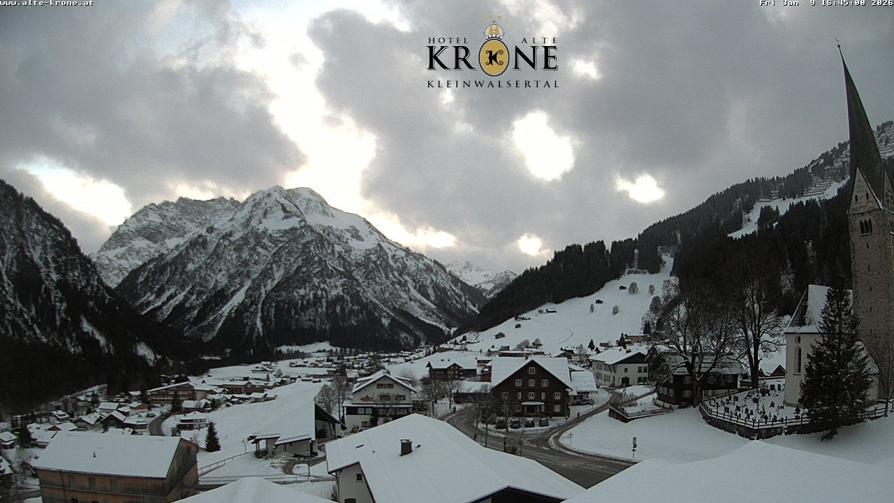 Archived image Webcam Mittelberg - Hotel "Alte Krone"