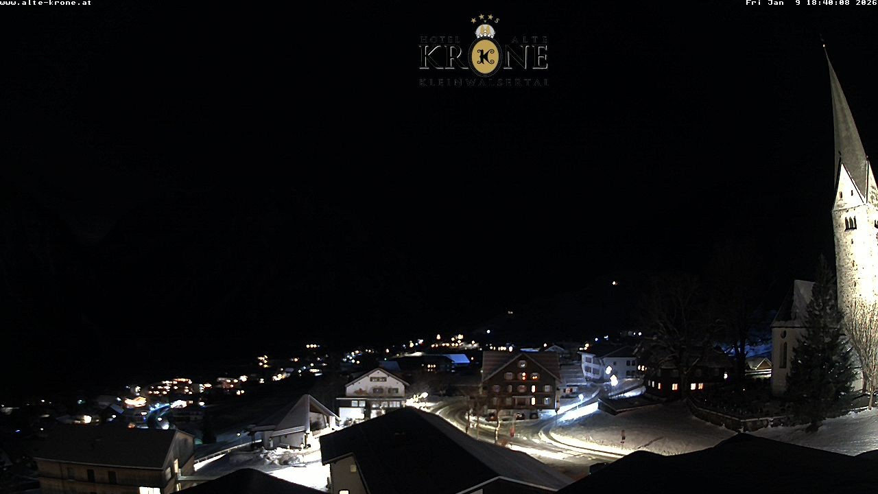 Archived image Webcam Mittelberg - Hotel "Alte Krone"