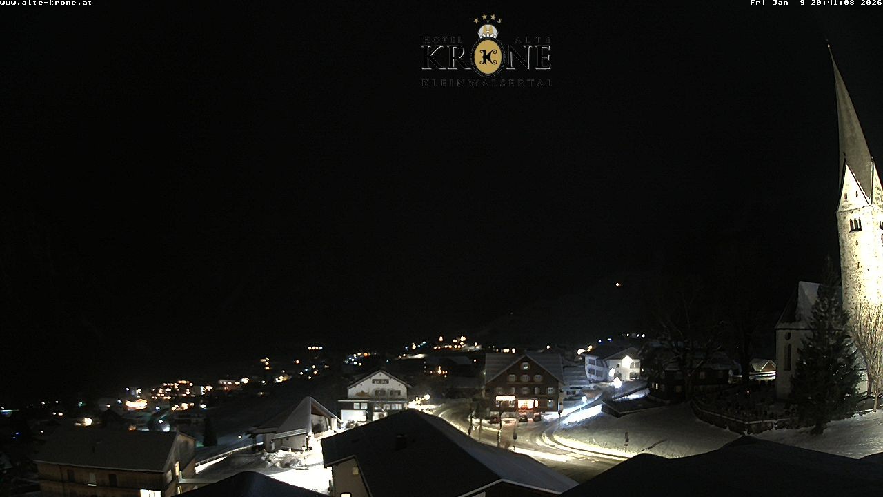Archived image Webcam Mittelberg - Hotel "Alte Krone"