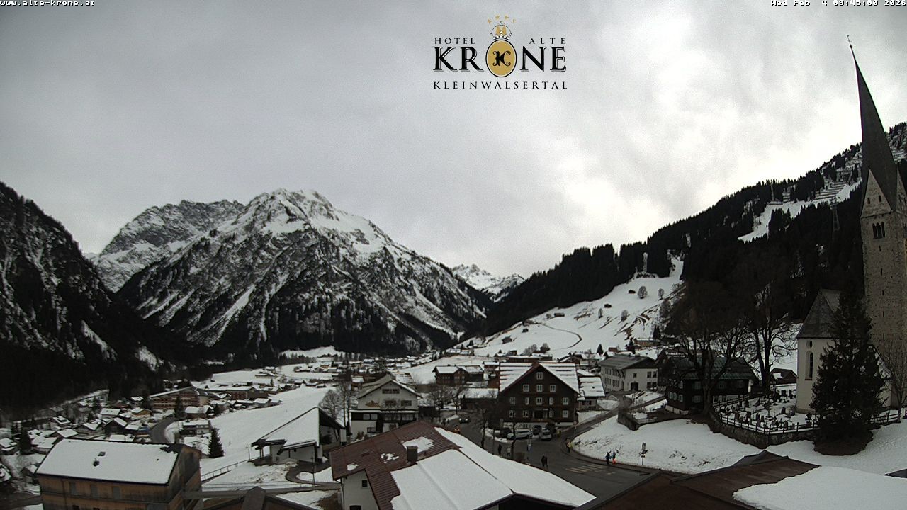 Archived image Webcam Mittelberg - Hotel "Alte Krone"