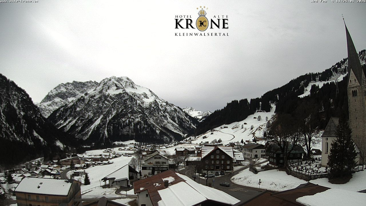 Archived image Webcam Mittelberg - Hotel "Alte Krone"