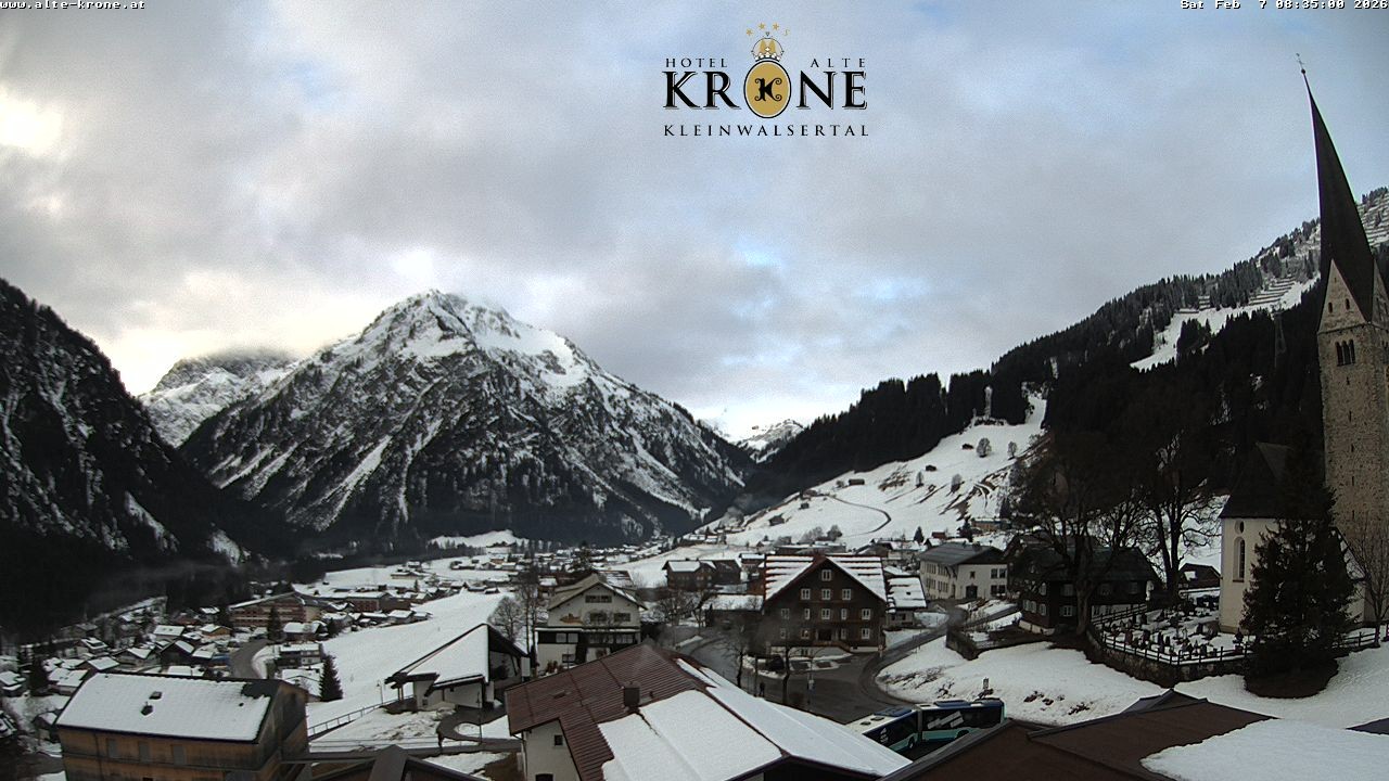 Archived image Webcam Mittelberg - Hotel "Alte Krone"