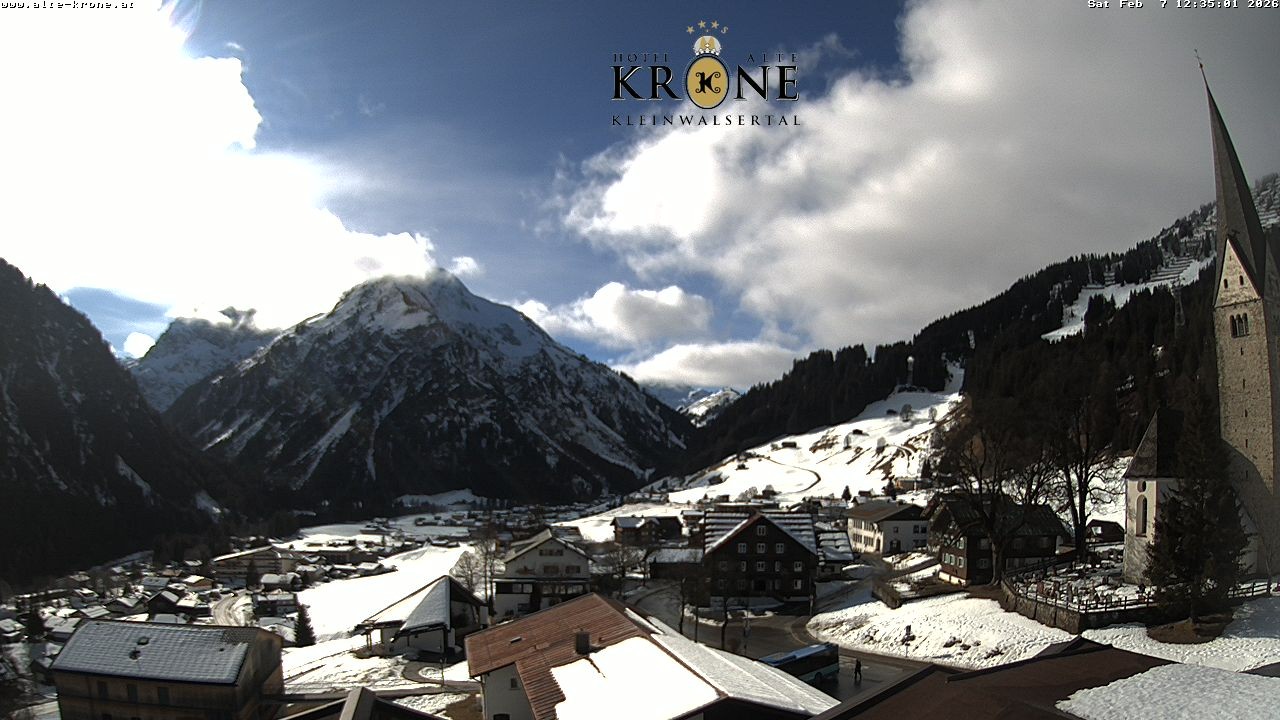 Archived image Webcam Mittelberg - Hotel "Alte Krone"