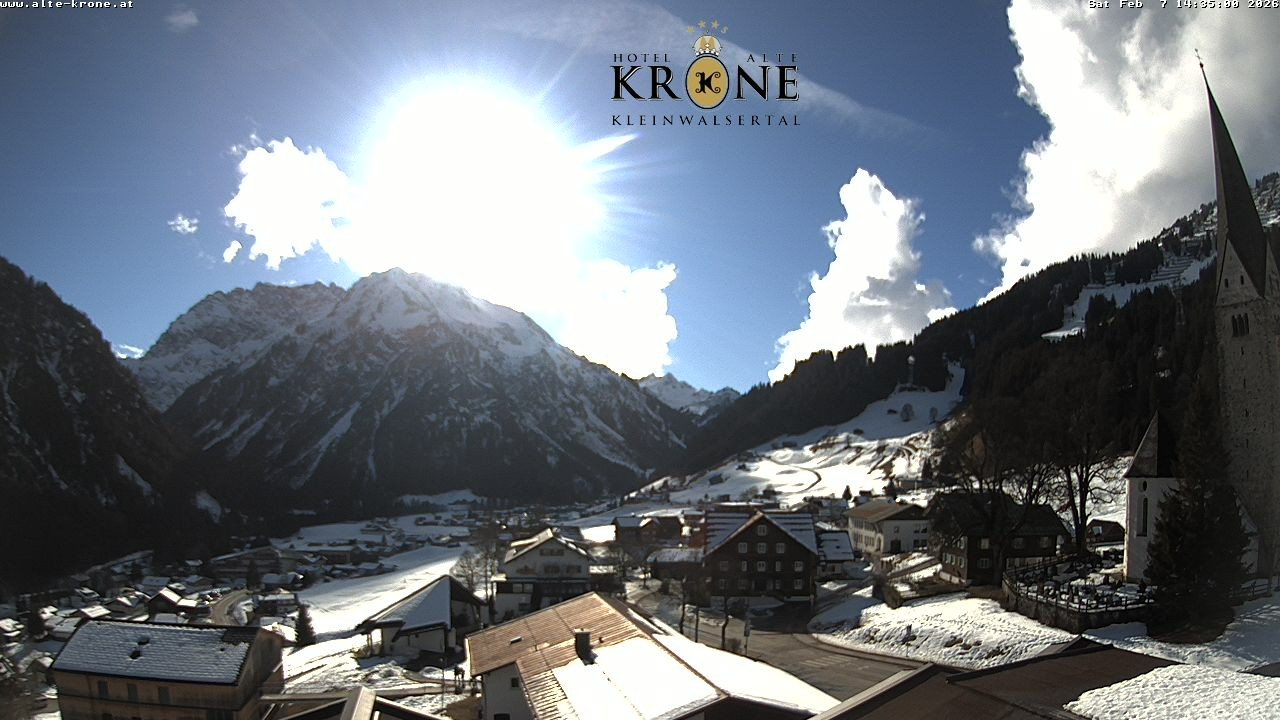 Archived image Webcam Mittelberg - Hotel "Alte Krone"