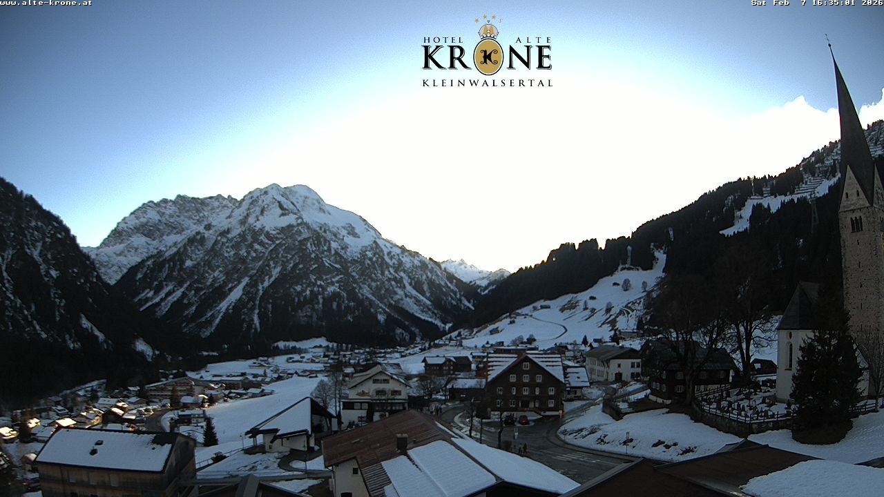Archived image Webcam Mittelberg - Hotel "Alte Krone"