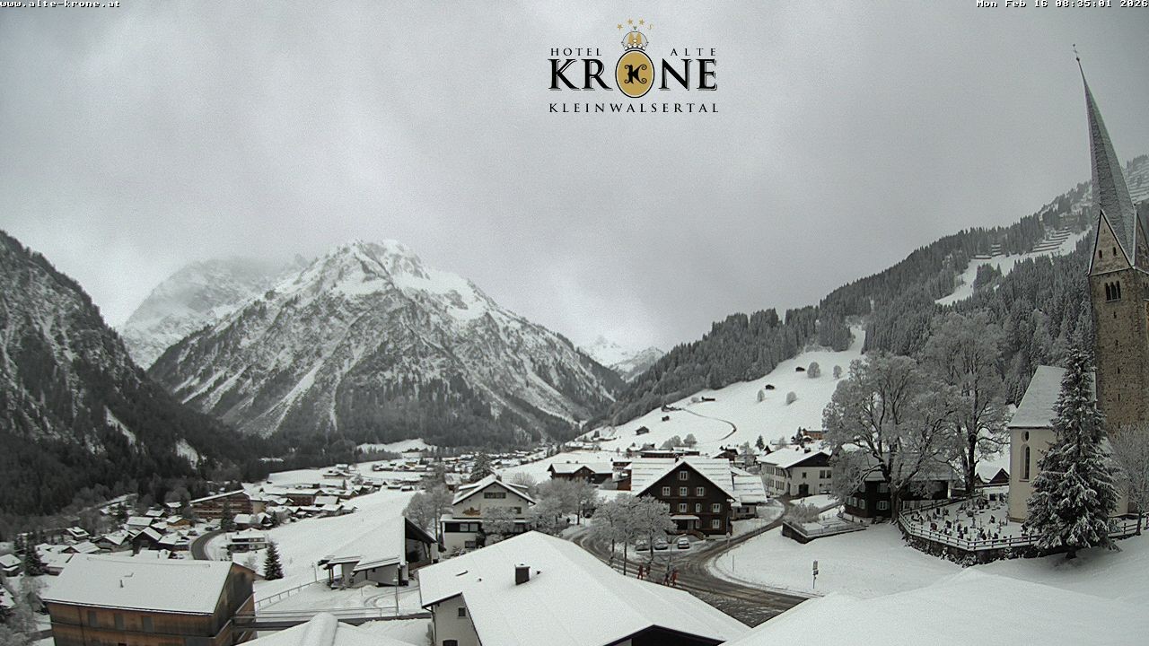 Archived image Webcam Mittelberg - Hotel "Alte Krone"