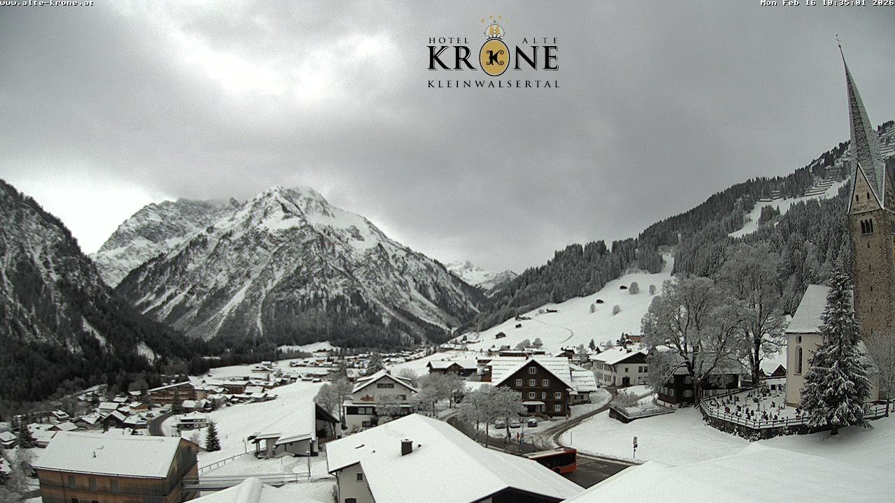 Archived image Webcam Mittelberg - Hotel "Alte Krone"
