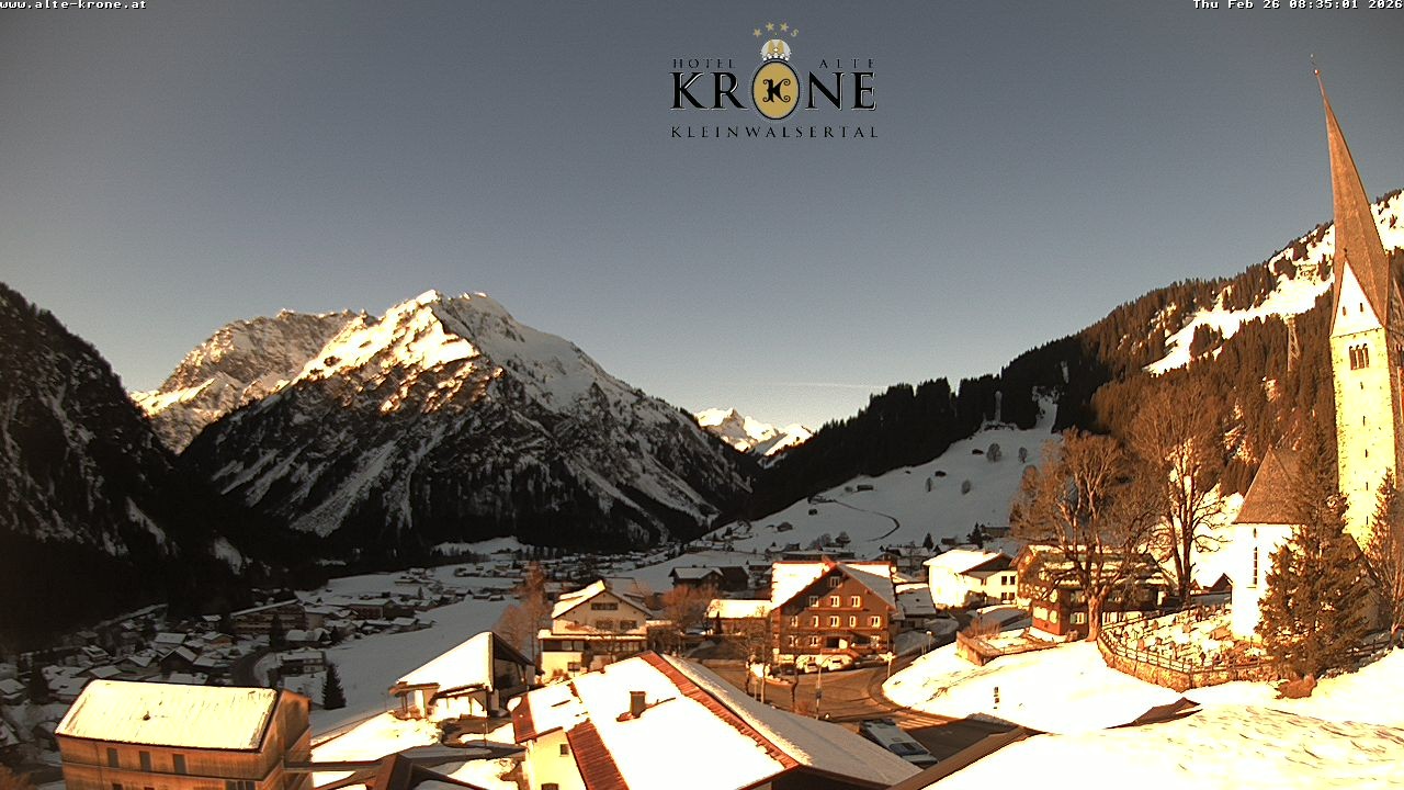 Archived image Webcam Mittelberg - Hotel "Alte Krone"
