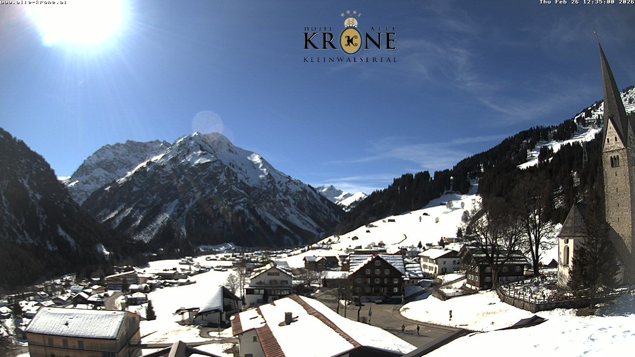 Archived image Webcam Mittelberg - Hotel "Alte Krone"