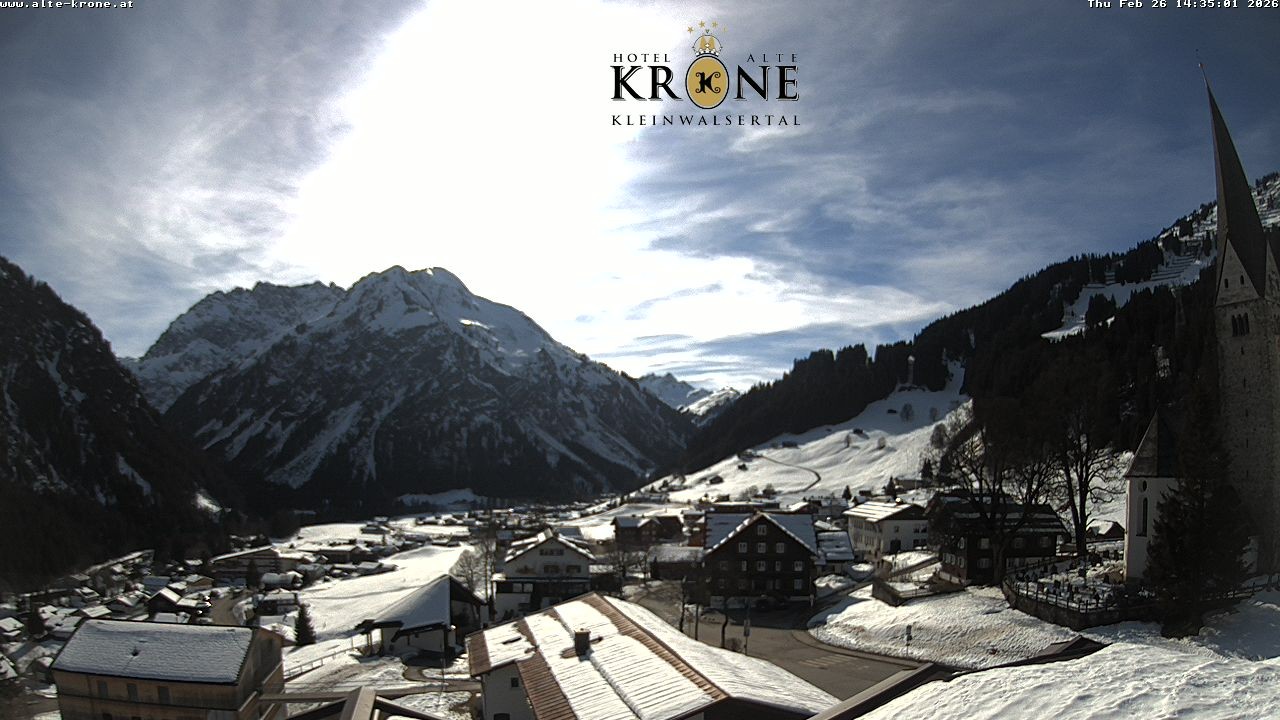 Archived image Webcam Mittelberg - Hotel "Alte Krone"
