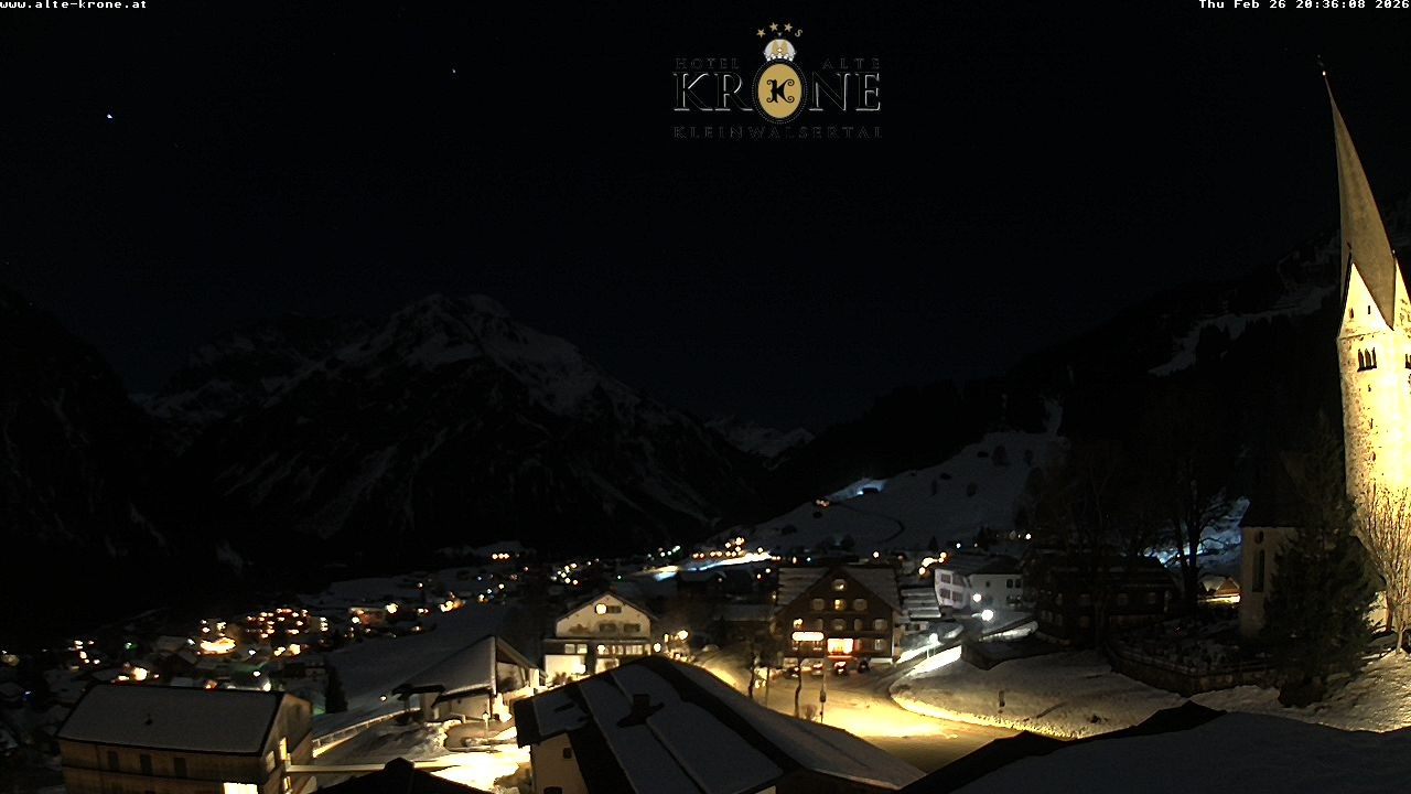 Archived image Webcam Mittelberg - Hotel "Alte Krone"
