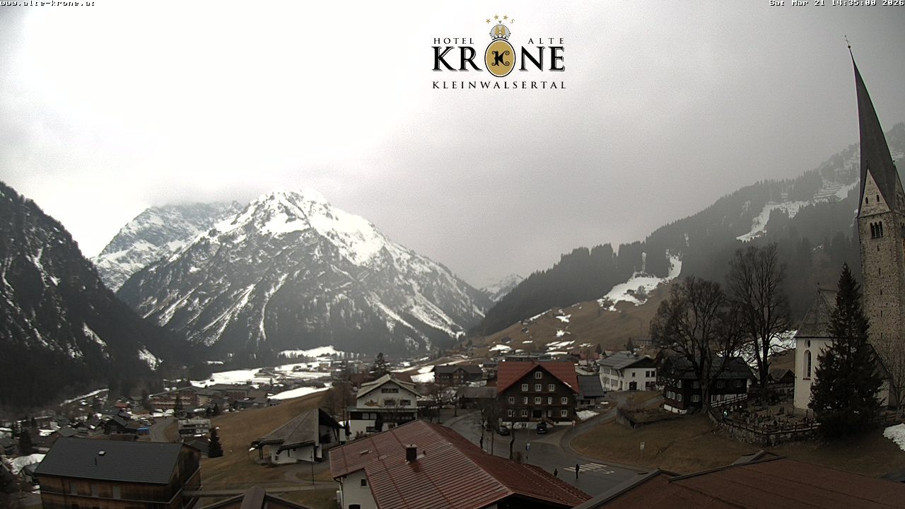 Archived image Webcam Mittelberg - Hotel "Alte Krone"