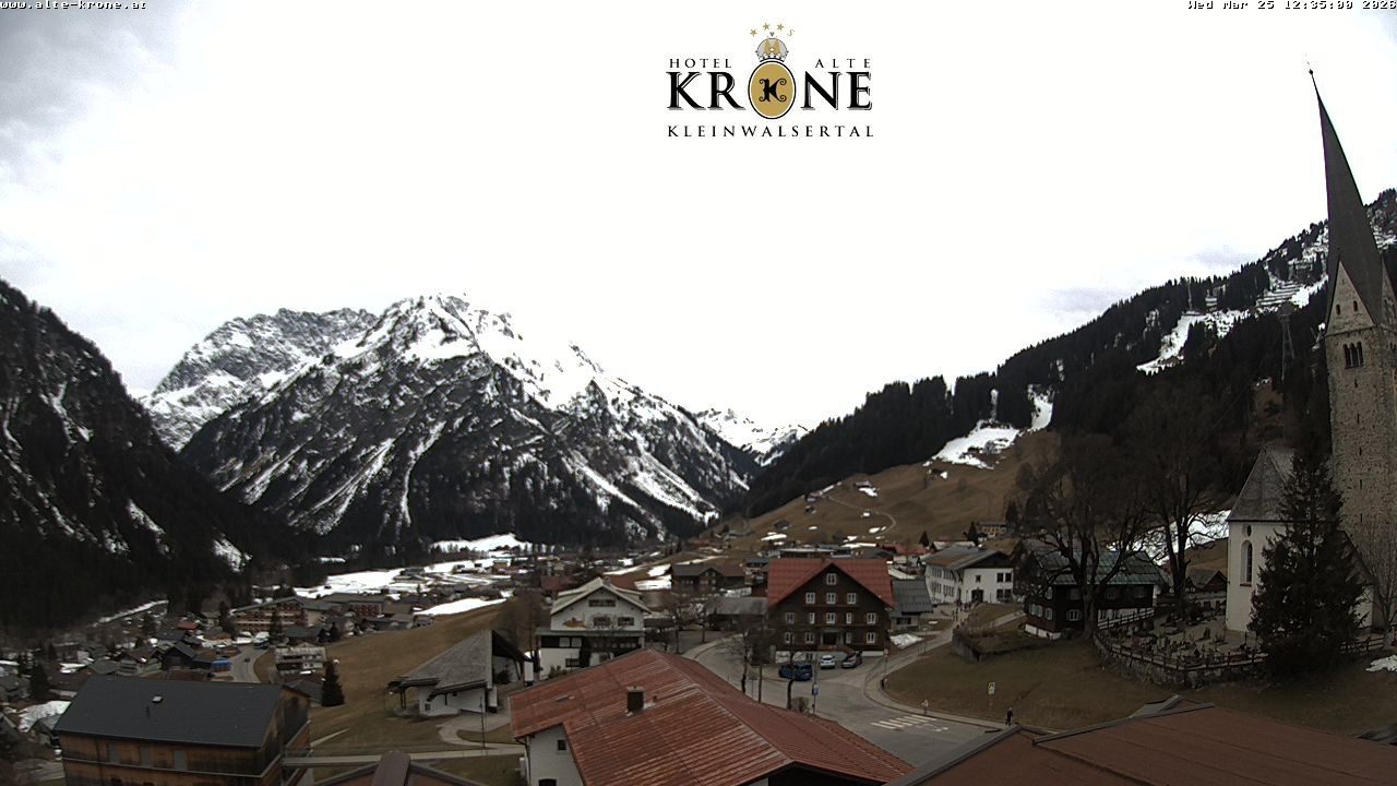 Archived image Webcam Mittelberg - Hotel "Alte Krone"