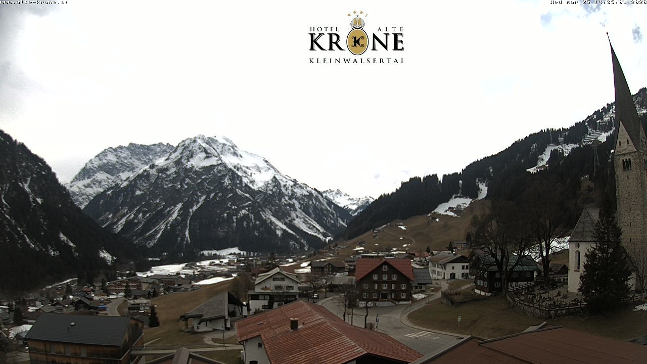 Archived image Webcam Mittelberg - Hotel "Alte Krone"