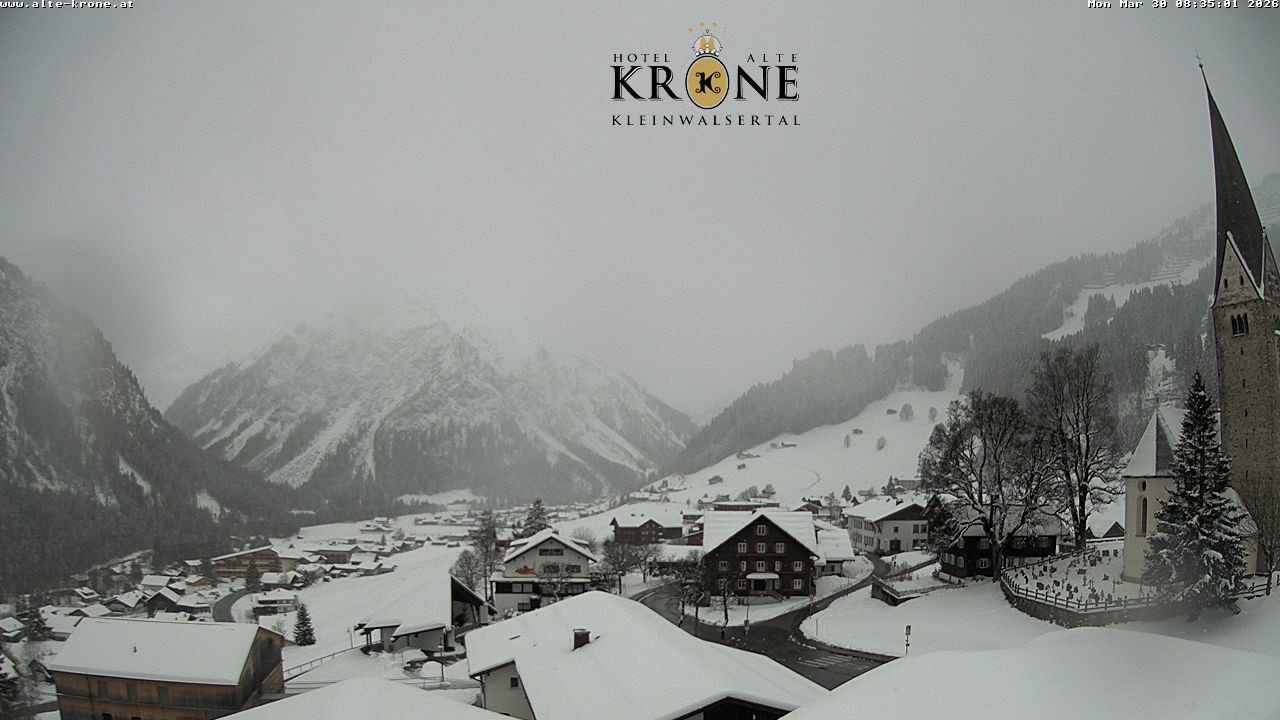 Archived image Webcam Mittelberg - Hotel "Alte Krone"