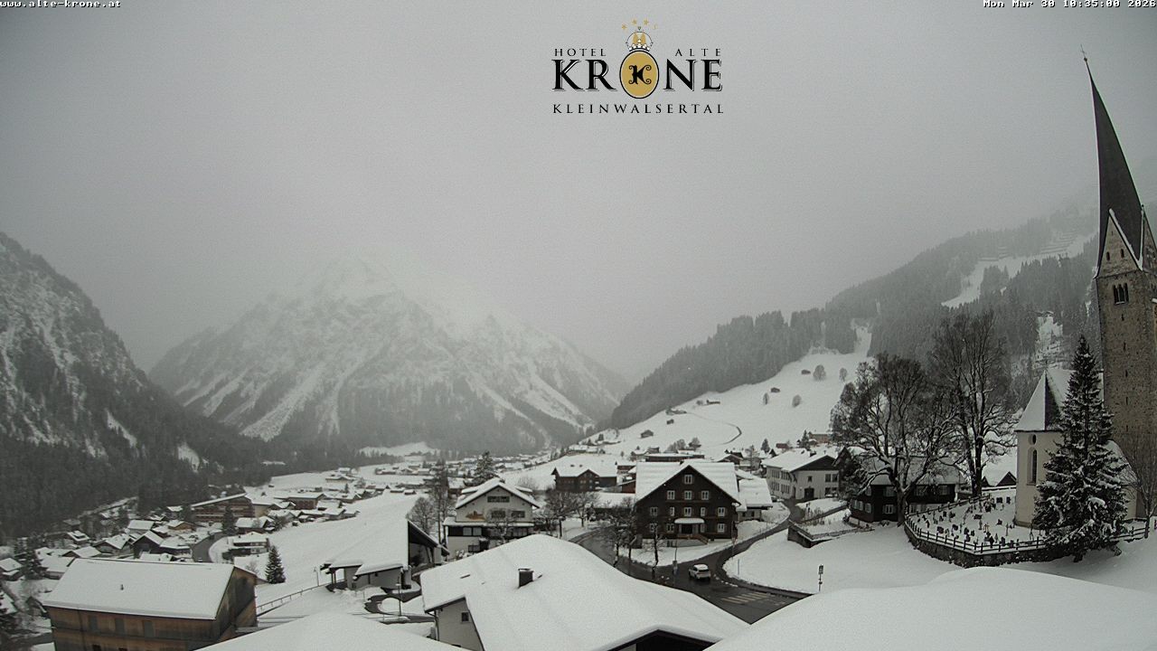 Archived image Webcam Mittelberg - Hotel "Alte Krone"