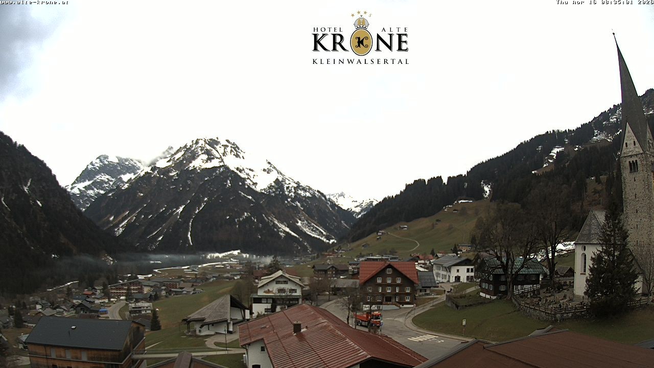 Archived image Webcam Mittelberg - Hotel "Alte Krone"