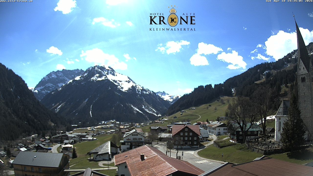 Archived image Webcam Mittelberg - Hotel "Alte Krone"