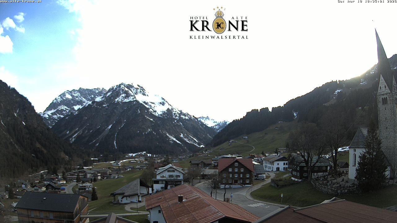 Archived image Webcam Mittelberg - Hotel "Alte Krone"
