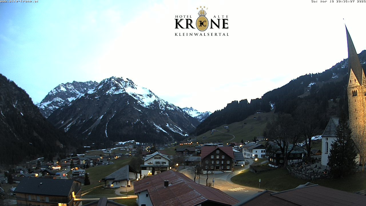 Archived image Webcam Mittelberg - Hotel "Alte Krone"