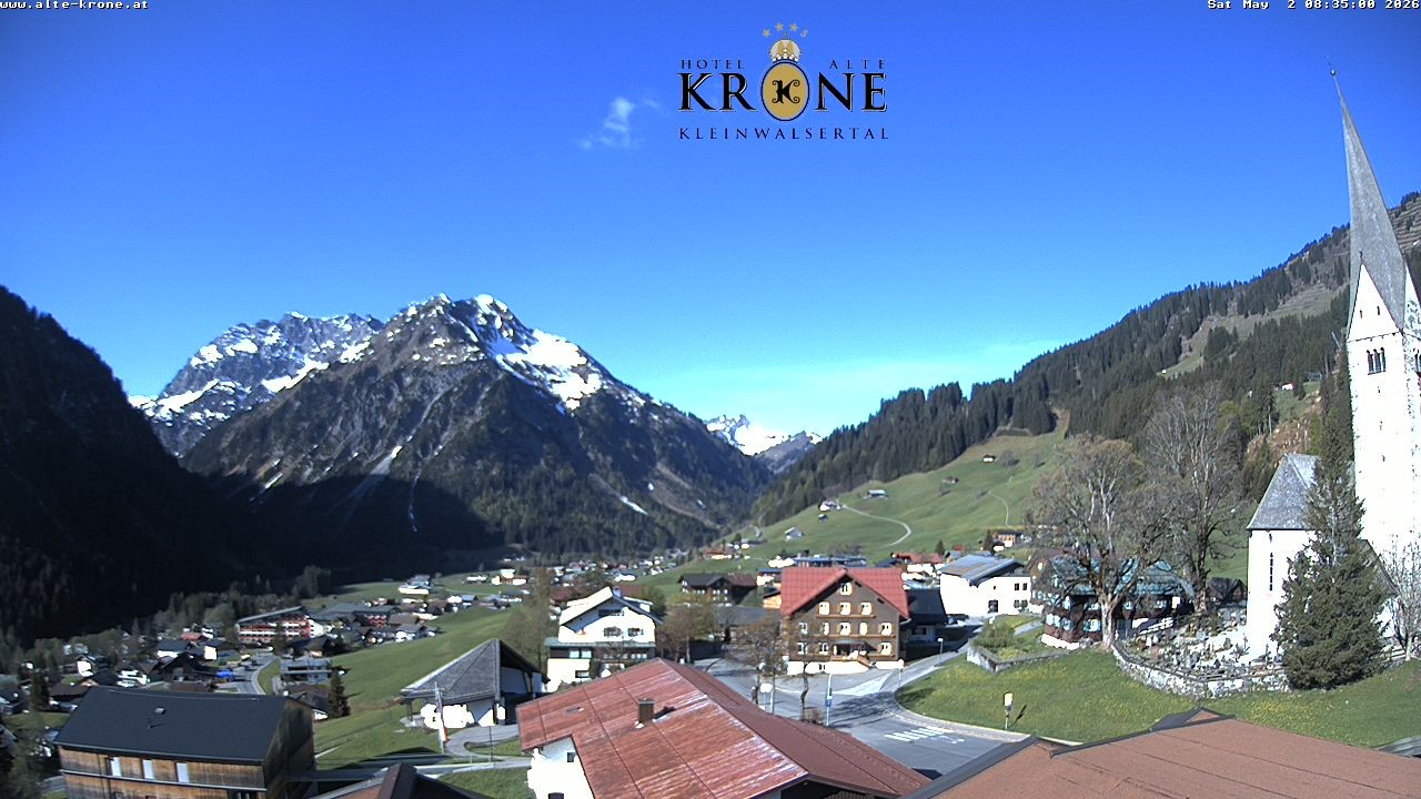 Archived image Webcam Mittelberg - Hotel "Alte Krone"