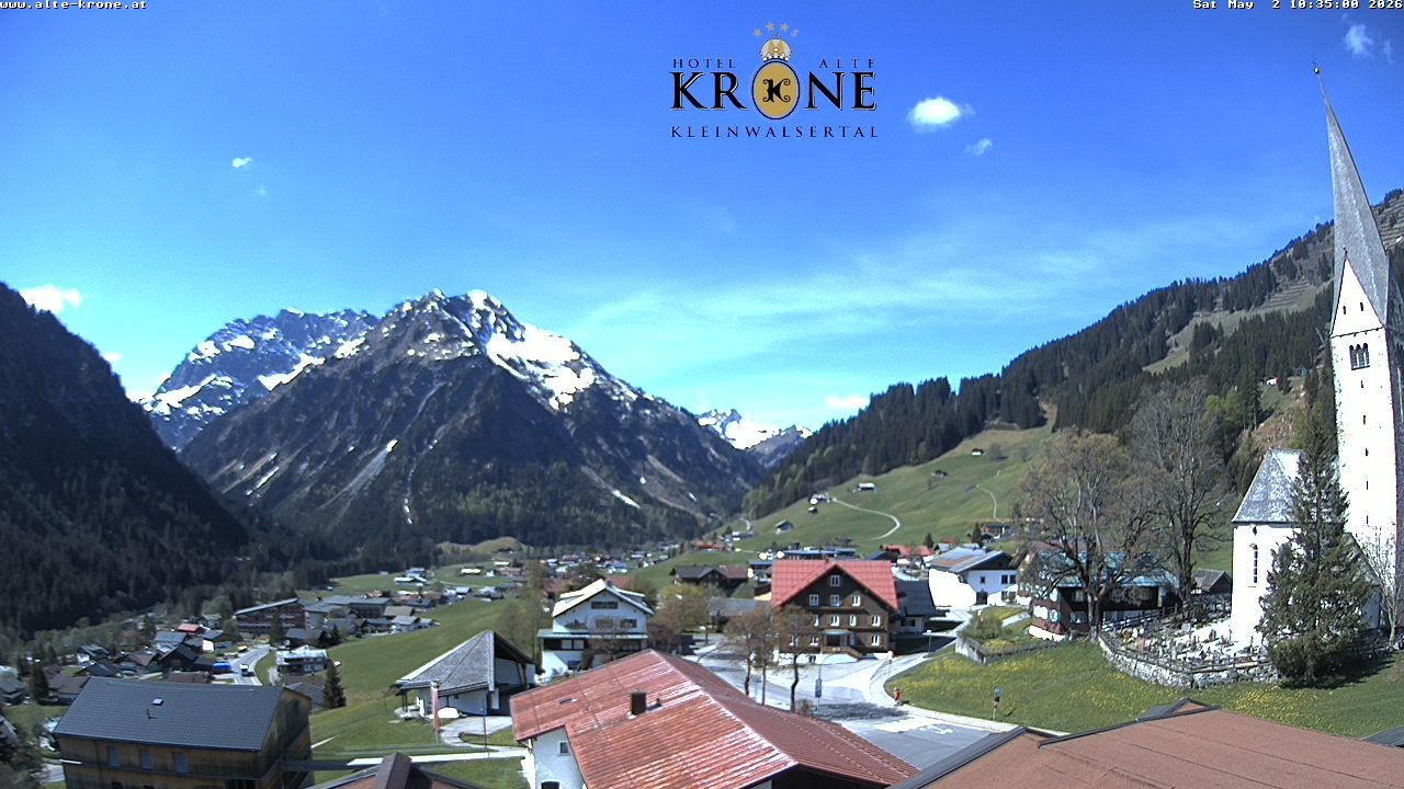 Archived image Webcam Mittelberg - Hotel "Alte Krone"