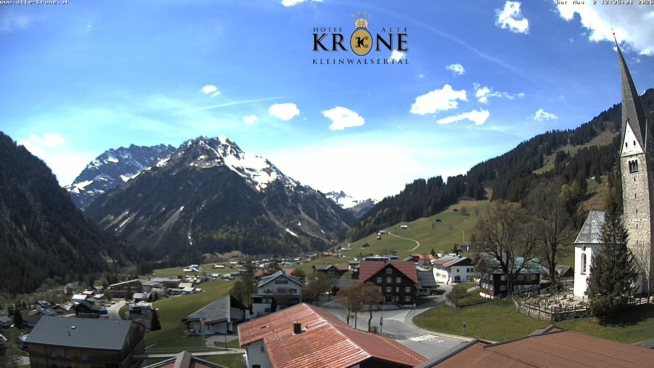 Archived image Webcam Mittelberg - Hotel "Alte Krone"