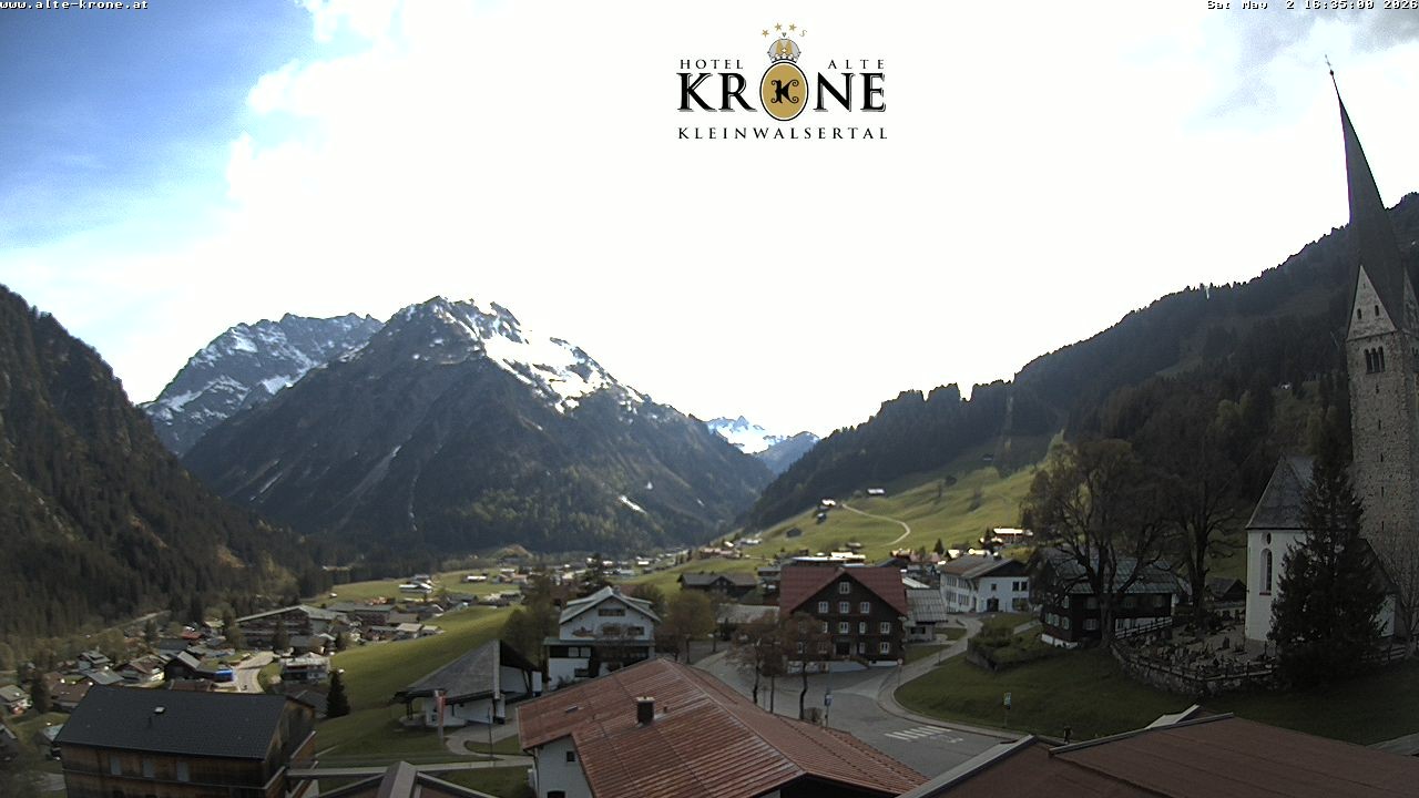 Archived image Webcam Mittelberg - Hotel "Alte Krone"