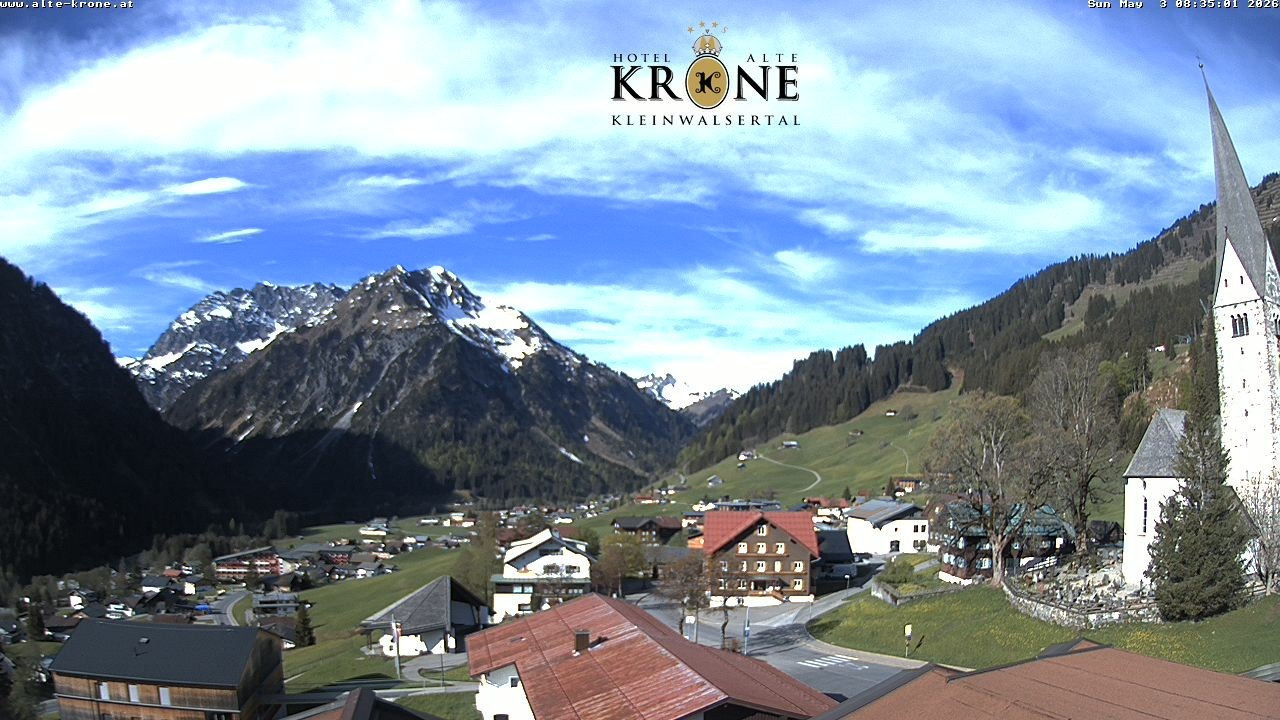Archived image Webcam Mittelberg - Hotel "Alte Krone"