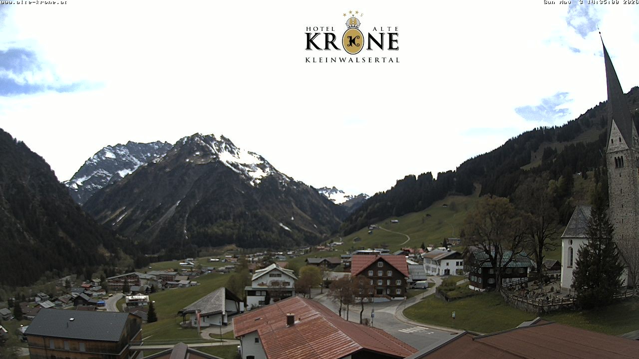 Archived image Webcam Mittelberg - Hotel "Alte Krone"