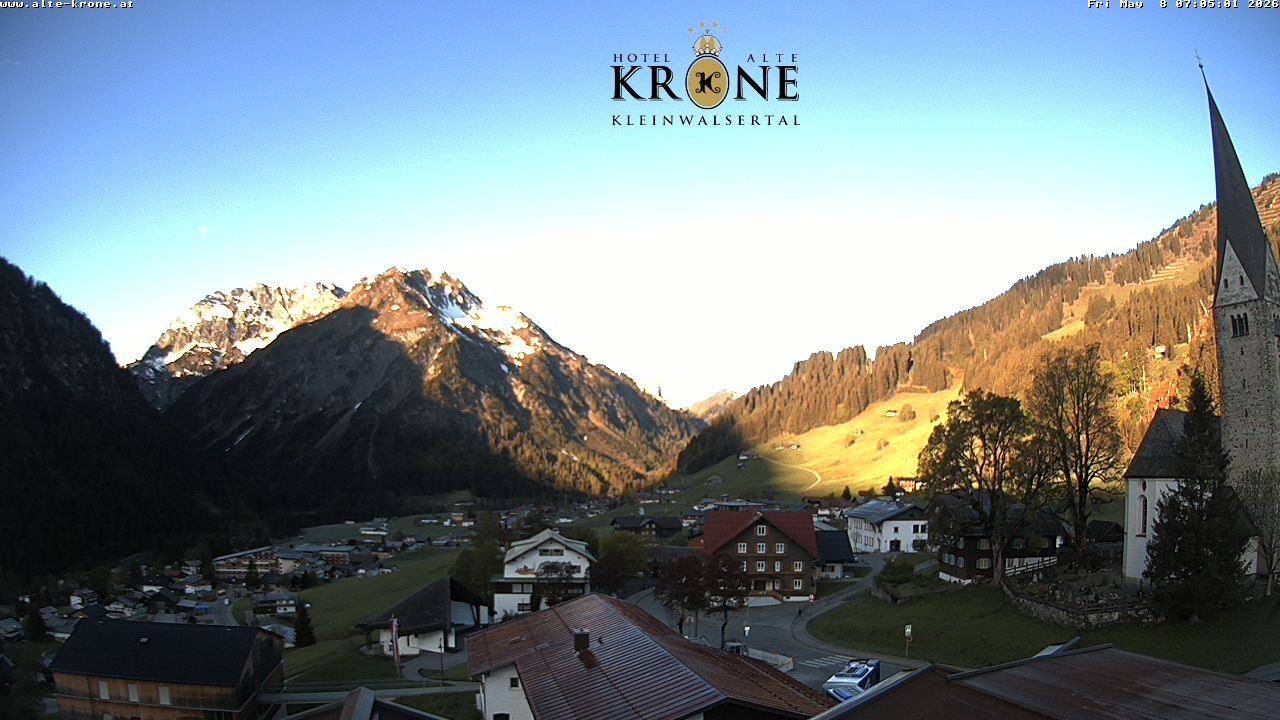 Archived image Webcam Mittelberg - Hotel "Alte Krone"