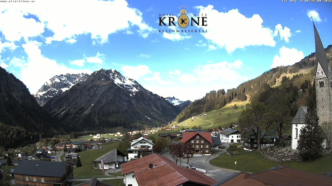 Archived image Webcam Mittelberg - Hotel "Alte Krone"